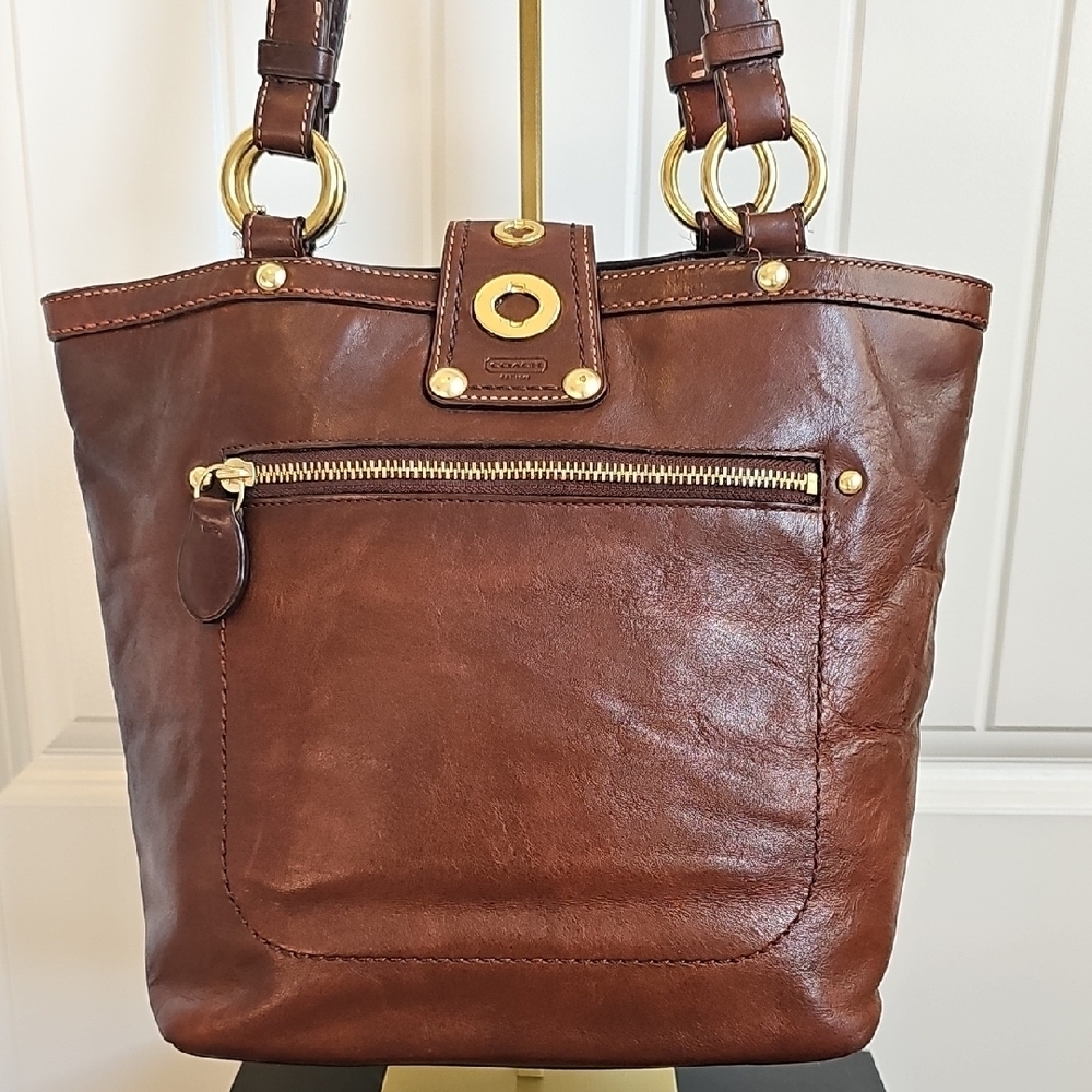 Coach 2009 Lily Legacy Turnlock Shoulder Bag Handbag Brown - Picture 9 of 16